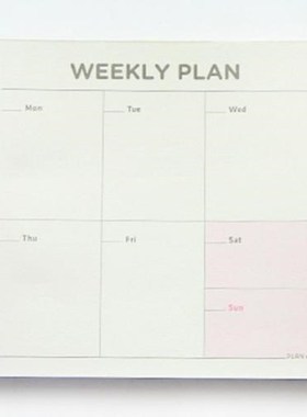Weekly Monthly Planner Notebook Check List Work Plan Square