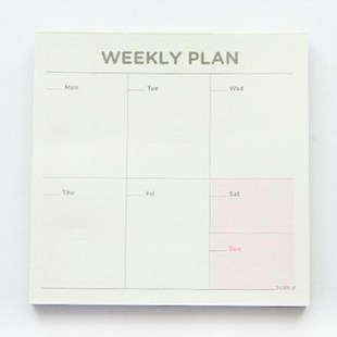 Weekly Monthly Planner Notebook Check List Work Plan Square
