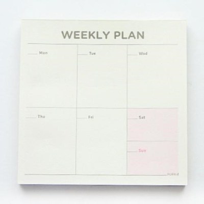 Weekly Monthly Planner Notebook Check List Work Plan Square