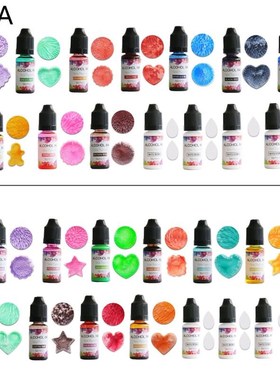 14 Colors 10ML Art Ink Alcohol Resin Pigment Kit Liquid Resi