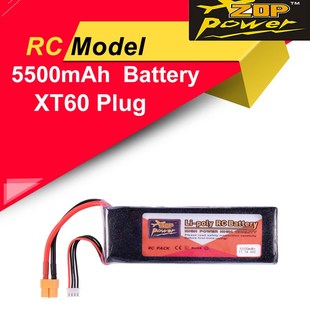 ZOP Power 11.1V 60C 5500mAh 3S Lipo Battery XT60  Rechargeab