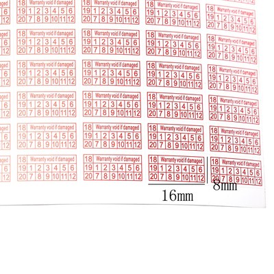 200pcs 2018 2020 shredded paper Warranty Void If Damaged Pr