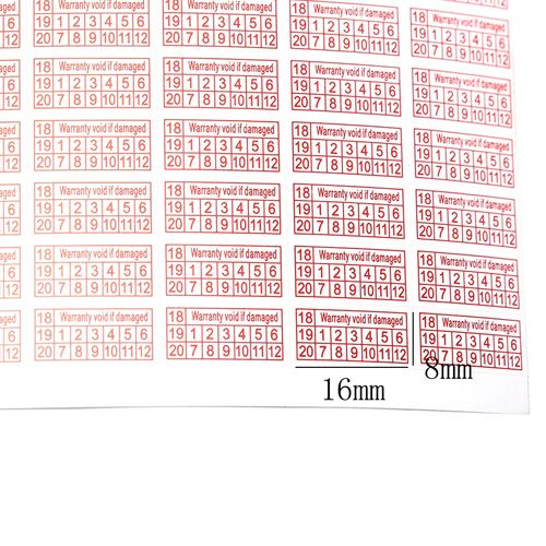 200pcs 2018 2020 shredded paper Warranty Void If Damaged Pr