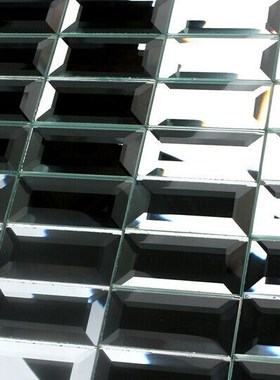 30x60mm strip brick pattern mirrored glass mosaic tiles