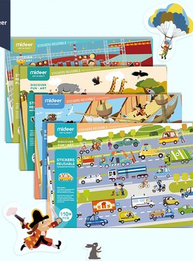 MiDeer New Reusable Stickers Book Game Pad Collection Kids