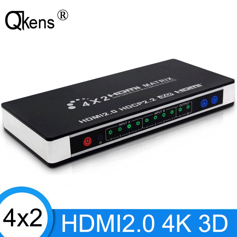 HDMI 2.0 Matrix 4X2 4K 60Hz Support EDID ARC HDR,1080P HDMI