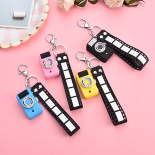10 pcs/lot cute Silicone camera keychain Toy Black and whit