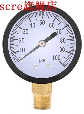 0-100PSI 1/4 BSPT Pressure Gauge Manometer Water Oil Air Pre