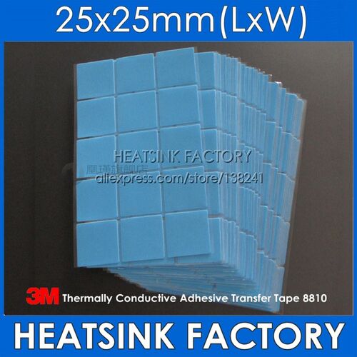 5pcs/lot Premium 3M 8810 25x25x0.25mm Thermally Conductive A