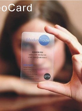 Free Design Matte Face PVC Plastic Transparent Business Card
