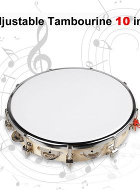 10'' Tambourine Capoeira Drum Pandeiro Hand Drum Tambourine