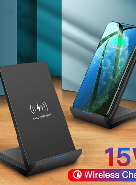 15W Qi Wireless Charger Stand Pad for iPhone 12 11 Pro X XS