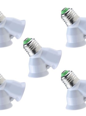5PCS Screw E27 LED Base Light Lamp Bulb Socket 1 to 2 Splitt
