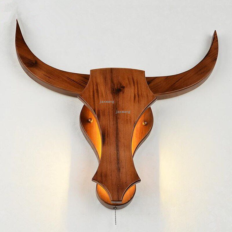Modern LED Lighting  Head Solid Wood Decoration Wall Lig