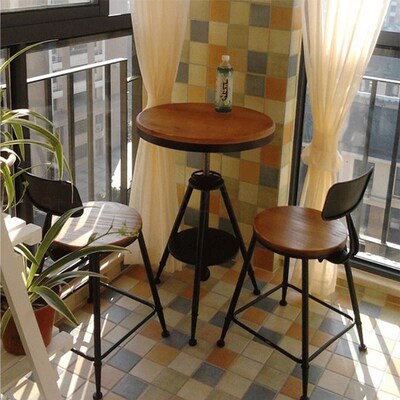 Balcony Small Table And Chair Combination Net Red Leisure Co