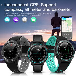 GPS Sports Smartwatch With Barometer Altimeter Compass Heart