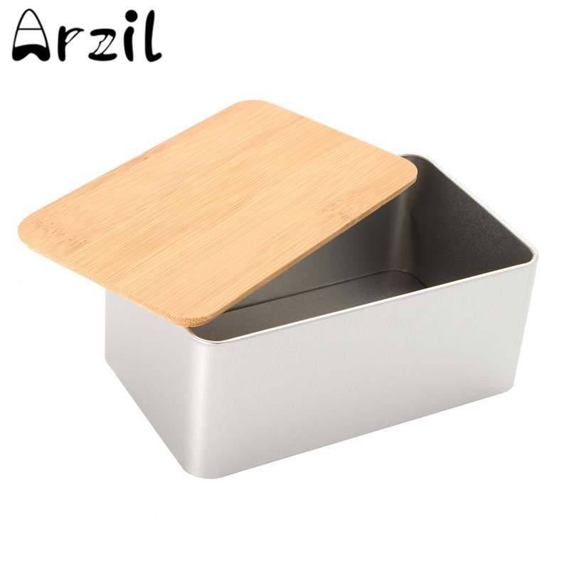 Small Vintage Iron Metal Bread Storage Box Bins Cake Sugar B