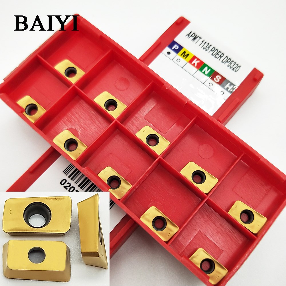 10pcs APMT1135 APMT1604 PDER DP5320 Carbide Insert Lathe Mil