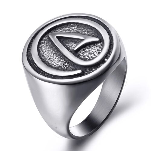 Mens Stainless Steel Ring Atheist Atheism Symbol Jewelry SR