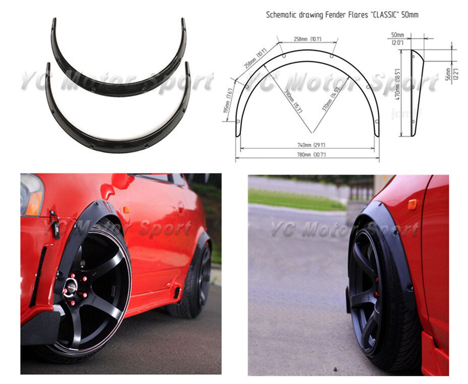Flexible ABS Plastic Polyurethane Black Glossy Wide  F