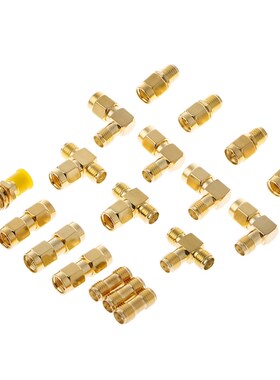 18 Pcs SMA Kits Connector Male Female Plug Antenna Converte