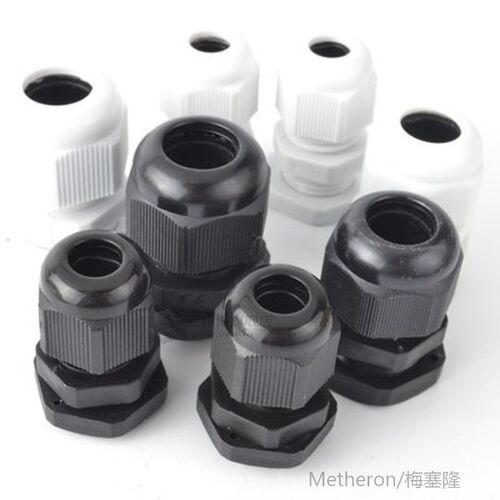 10Pcs White Black Waterproof Nylon Plastic Cable Gland Conne