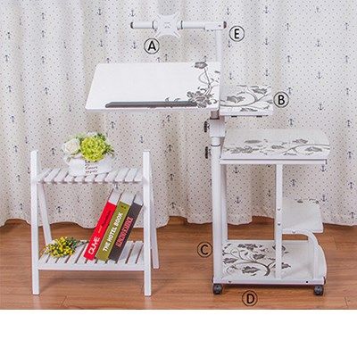 DesktoFoldable Computer Table Adjustable Portable Laptop Des