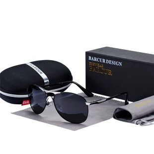 BARCUR Brand Design Sunglasses High Quality Men Polarized S