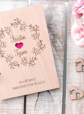 personaliz A5 A4 wreath laurel Photo Album ,Wedding guest b