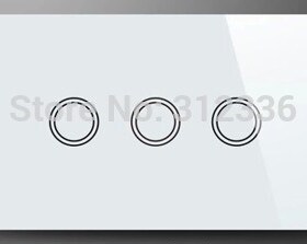 Free shipping 120MM wall switch Glass touch switch panel 3