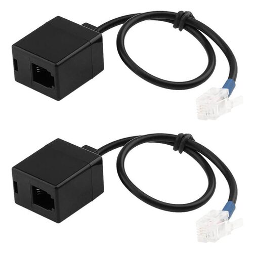 2PCS RJ9 Adapter Splitter Cable 4P4C Extension Cable From P