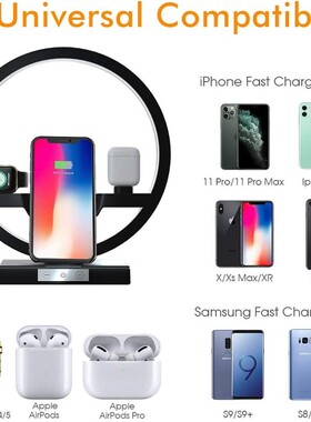 New 10W 3 in 1 Wireless Charger Dock Station Fast Charging