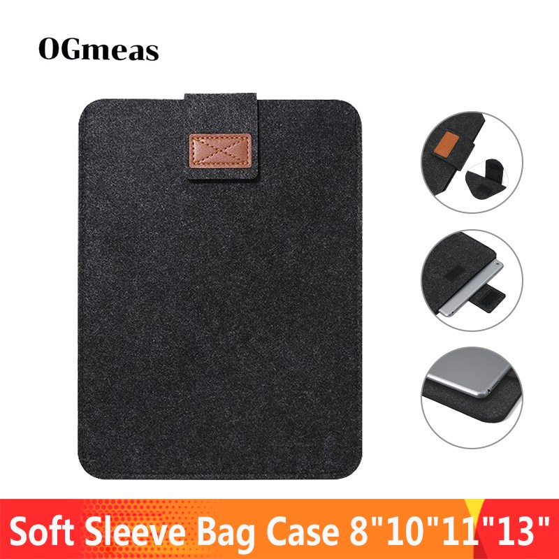 8 10 11 13inch Soft Sleeve Bag Case for iPad 234 Notebook C