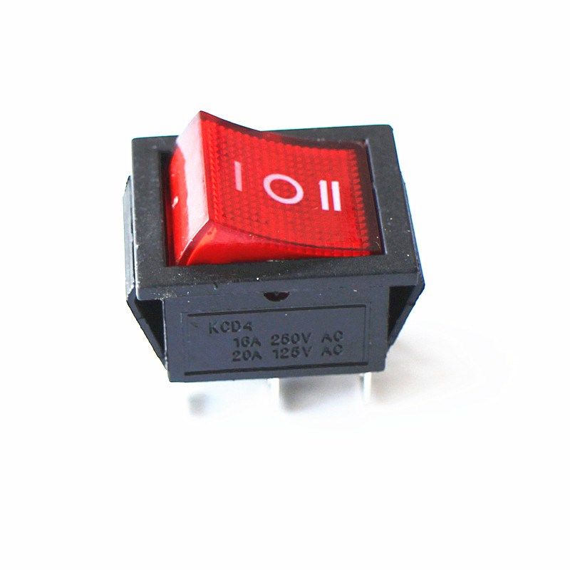 kcd4 6pn red rocker switch with light on off on 6 foot thre