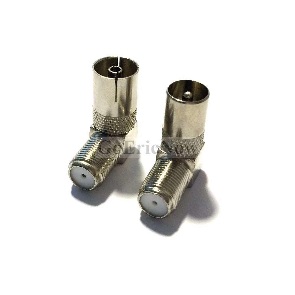 1 Sets RF Coaxial 90 Degree Right Angled TV Aerial Cable Co
