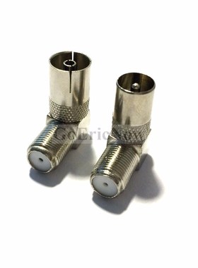 1 Sets RF Coaxial 90 Degree Right Angled TV Aerial Cable Co