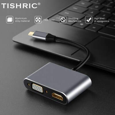TISHRIC Type C To Hdmi Vga Display Port To Hdmi Adaptor 2 I
