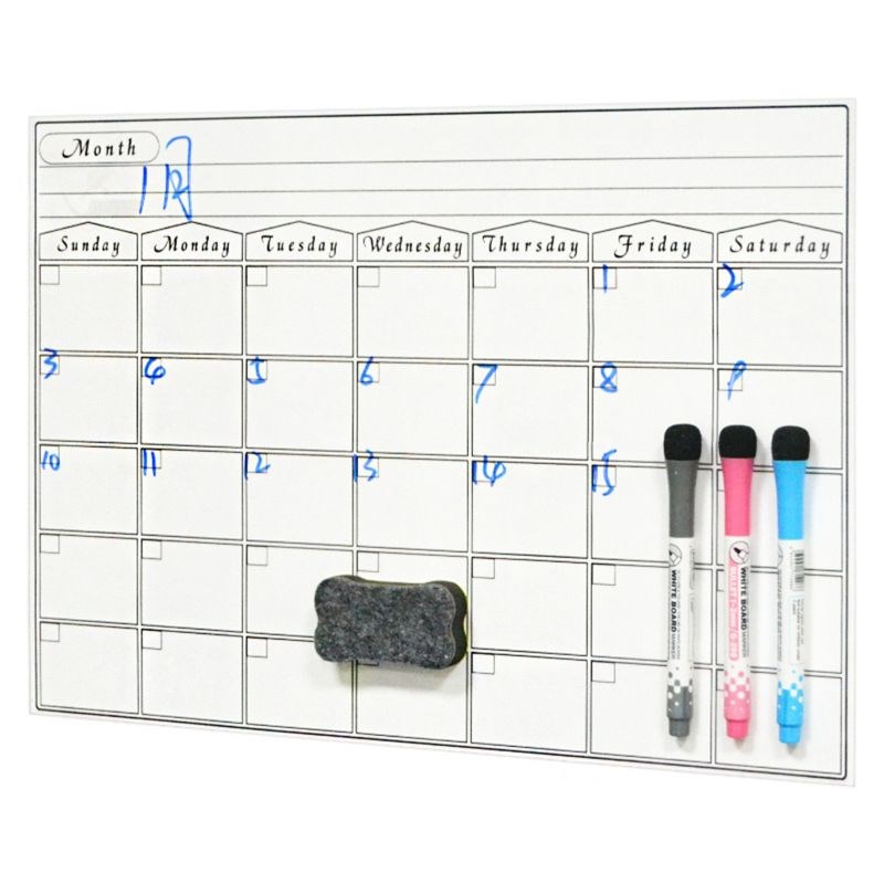 Magnetic Dry Erase Calendar for Fridge 3 Fine Tip Markers an图片