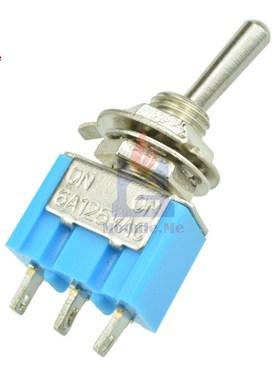 2PCS/Lot Mini 6A 125VAC SPDT MTS 102 3 Pin 2 Position On on