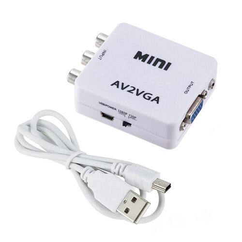 Set top box AV to VGA converter Monitor watch TV video to m