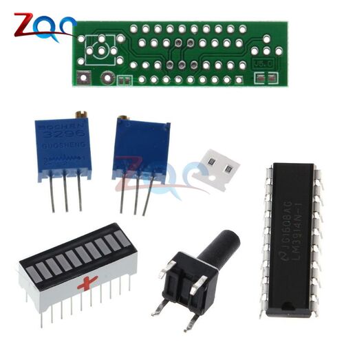 Electronic Diy Kits LM3914 Display Board 3.7V Lithium Batter