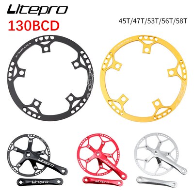 Litepro Chainring Crank set 130 BCD Folding Bike BMX Single