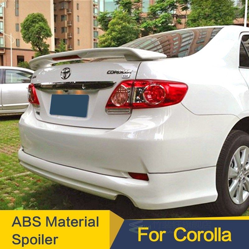 rear wing spoiler for toyota corolla rear trunk lid car spor