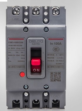 Delixi Air Switch CDM3-100S/3300 3p100a Plastic Housing Swit