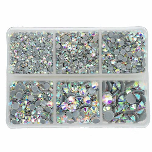 1 Box 3300pcs Hotfix Rhinestones Iron On Rhinestones For Cl