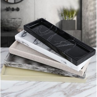 Nordic Imitation Marble Resin Tray Bathroom Storage Tray Rec