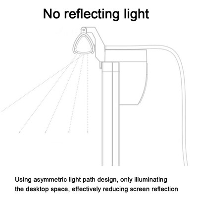 Aluminum USB Powered Desk Lamp Reading Led Monitor Non Flick