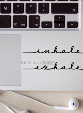 *inhale exhale er Decal Laptop ers Motivational Quotes Wall