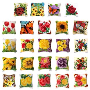Flower Series DIY Latch Hook Rug Kit 3D Segment Embroidery