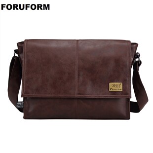 Designer Handbags Men's 14 Inch Laptop Bag Male PU Leather